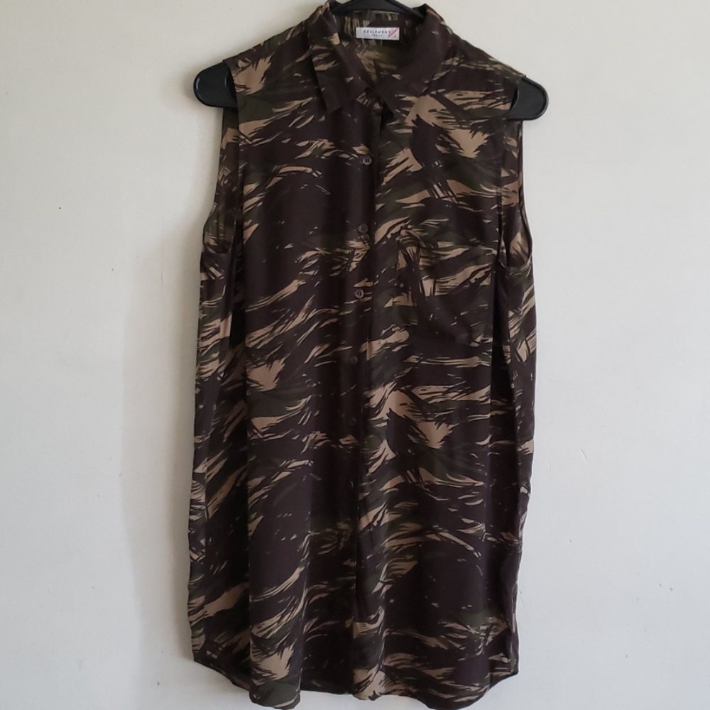 Equipment Essentials Silk Mini Dress